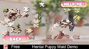 Steamy visual novel with an erotic 2D puppy maid demo