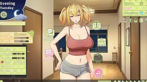 First-time orgasm in harem game