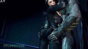 Catwoman and Batman in animated 3D porn video preview