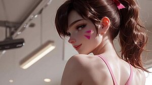Jerk off instructions to D.va's hot scene in Overwatch
