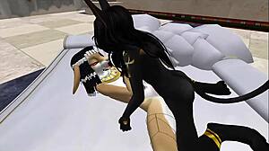 Lady Bastet and her servant
