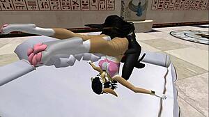 lady bastet of egypt commands her servent girl for intimate service
