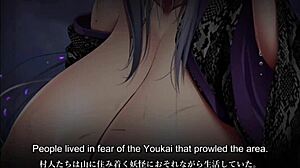 妖怪美女在公共广场性爱场景中支配男人