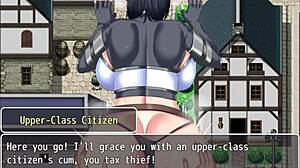 婊子骑士Frau户外被绑被淋在Hentai游戏中