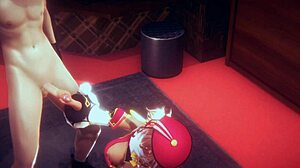 3D Genshin Impact hentai with hardcore Asian action
