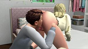 Petite blonde gets messy satisfaction