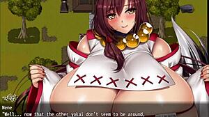 妖怪美女在公共广场性爱场景中支配男人