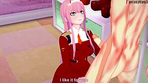 Zero Two and Darling in action