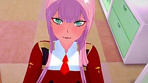 zero two gets wild in darling in the franxx fantasy sex