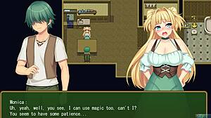 Monica's ahegao journey in anime game