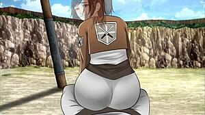 Sasha Braus' intense anal scenes in Attack on Survey Corps