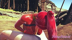 Ej vidi Gerudo curu kako je žestoko jebu u pustinji Zelda 3D hentai!