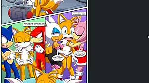 Sonic Porn Comic Reading with Intense Fucking Action.