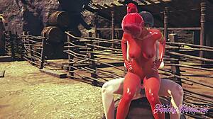 Hej, podívej na tu Gerudo holku, jak se nechává tvrdě jebat v poušti v Zelda 3d hentai!