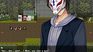 Уродливый толстый парень теряет девственность с пышной сводной сестрой в youkai busters ep7