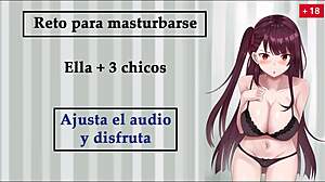 Steamy voice guided role-play for a solo player in a hentai style