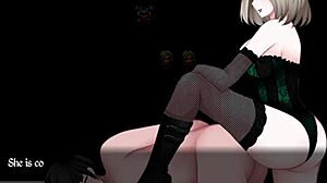 Mary the domina uses a strapon to dominate you in this cartoon porn