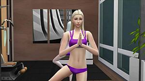 Sims 4 Nuru massage with a hot blonde babe