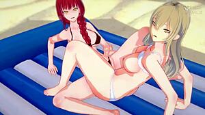 chainsaw man ova beach episode with makima and power scissoring