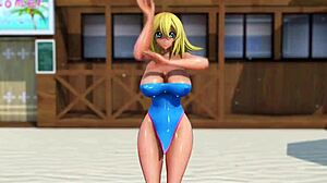 dark magician girl from yugioh shines in wild mmd action.