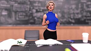 Busty teacher indulges in solo acts