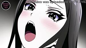 Beautiful brunette gets an erotic licking in an animated porn movie