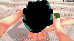 Gwen's Hot Blowjob on Beach in Total Drama