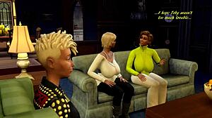 hey, sims 4 lady next door got big tits for group fun