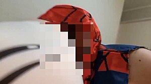 I dress as SpiderGwen to screw my comic-fan brother-in-law. His monster cock hits my teen ass hard.