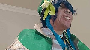 Venti cosplay in anime porn video