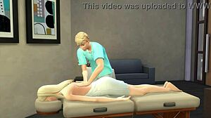 wanna see hot blonde get extra special massage in sims 4?