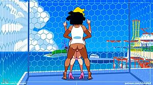 Summer is here and Princess Peach is getting some cock in her ass