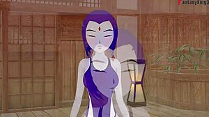 i can’t get enough of raven’s bikini blowjob in titans fantasy