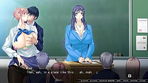 Married women teachers with big boobs in hypnosis in animated porn