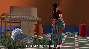 Double penetration for Indian widow
