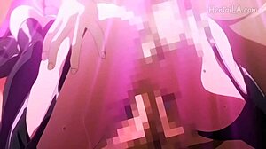 Hentai featuring big tits and a facial cumshot