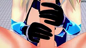 samus aran strips bikini for wild metroid fantasy sex