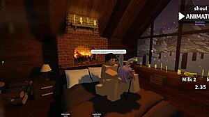 Dirty talking while riding and being fucked in Roblox