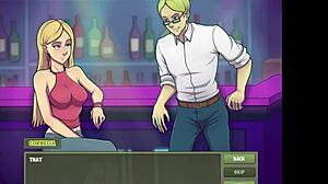 Beautiful anime witch hunter in sexy glasses and big tits