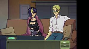 Beautiful anime witch hunter in sexy glasses and big tits