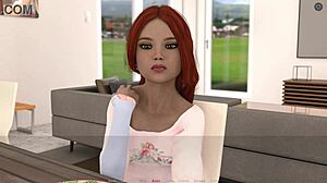 義姉妹のエロい欲望、18歳赤毛美女が挑発