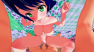 pov action with cyan hijirikawa getting uncensored assfucking in show by rock porn