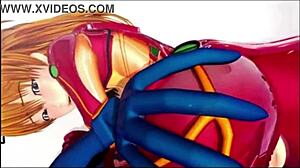 Evangelion Cowgirl Riding and Squirting