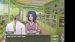 Beautiful anime witch hunter in sexy glasses and big tits