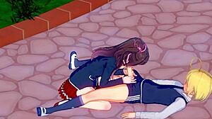 Хентай студент жестко трахает одноклассницу на переменке