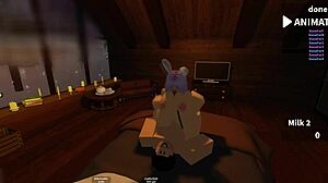 Сырая сессия в Роблокс! Я жестко трахаю свою девчонку раком!