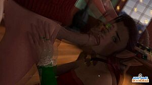 Steamy Christmas action with Zoe