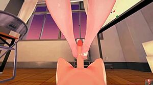 POV cosplay cowgirl ride in Koikatsu foreplay scene