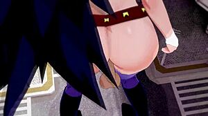 Kayama Nemuri gergasi dalam pertemuan hentai 3D liar