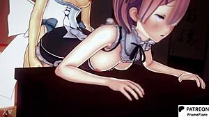 ram x felix in a cool re zero anime animation